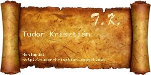 Tudor Krisztián névjegykártya